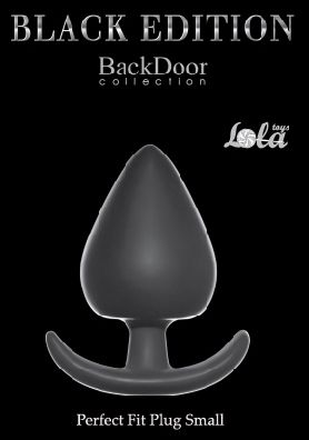 Анальная пробка в чёрном цвете Lola toys Perfect Fit Plug Small  4213-01Lola (7,4 см)
