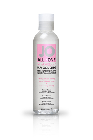 Массажный гель-масло клубничный System JO ALL-IN-ONE Massage Oil JO40438 old