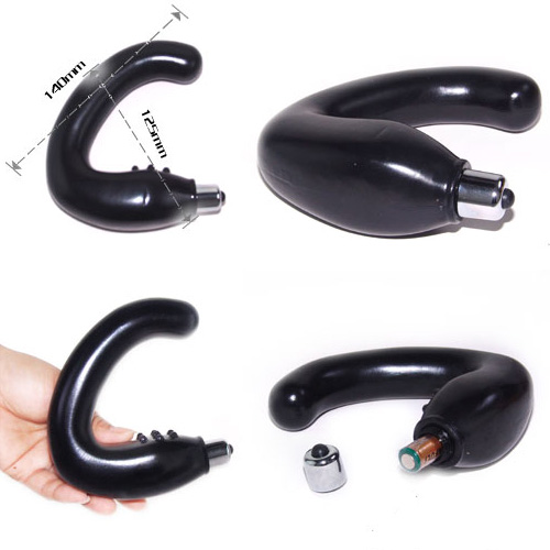 Чёрный вибростимулятор простаты Baile BI-040007-0801S