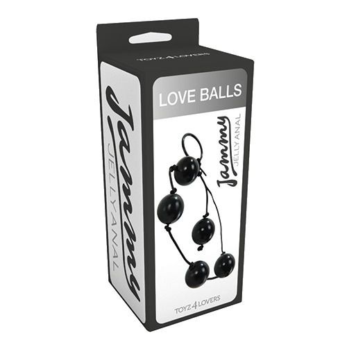 Чёрные анальные шарики Toyz4lovers JAMMY JELLY ANAL LOVE BALLS T4L-00801301