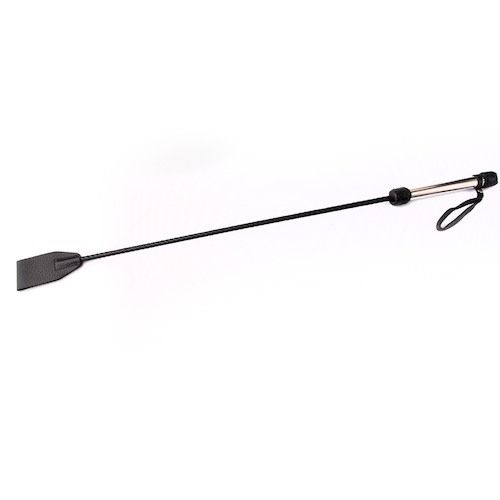 Чёрный кожаный стек с металлической рукоятью Sitabella 4031-1 (62 см)