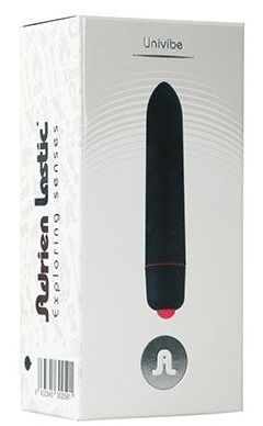 Чёрная компактная вибропуля Adrien Lastic Univibe 30529 (9 см)