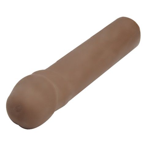 Коричневая насадка-удлинитель Topco Sales CyberSkin 1.5 inch Transformer Penis Extension Dark 1008307 (19 см)