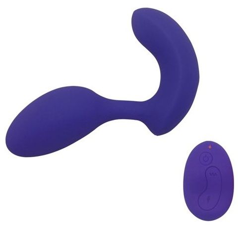 Фиолетовый вибратор с пультом ДУ Howells 183612pur (14,5 см)