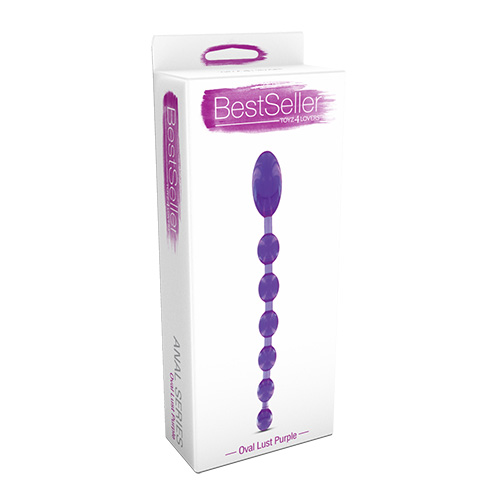 Фиолетовая анальная цепочка Toyz4lovers ANAL DILDO OVAL LUST T4L-00700341 (27,5 см)