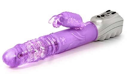 Фиолетовый вибромассажёр Blush Novelties Butterfly Stroker BL-29531 (29,8 см)
