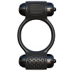 Чёрное эрекционное с двумя виброэлементами кольцо Pipedream Magic Touch Couples Ring PD5906-23