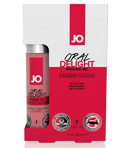 Клубничный лубрикант для оральных ласк System JO Oral Delight Strawberry Sensation JO40481 (30 мл)
