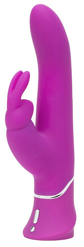 Лиловый вибратор Happy Rabbit Curve Thrusting Rechargeable Rabbit Vibrator 79369 (24,1 см)
