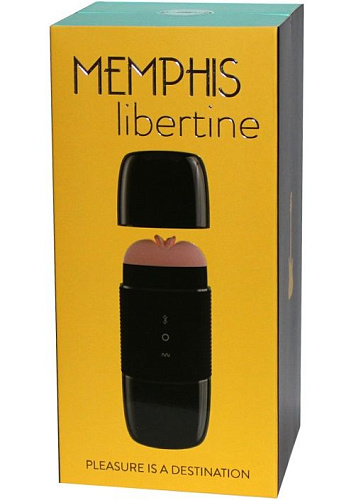 Чёрный мастурбатор-вагина с блютус-колонкой LuxeLuv MEMPHIS