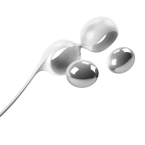 Ярко-розовые вагинальные шарики со сменными бусинами серого цвета OVO L1 VIOLET