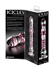 Стеклянный фаллоимитатор с розовым рельефом Pipedream ICICLES № 6 PD2906-00