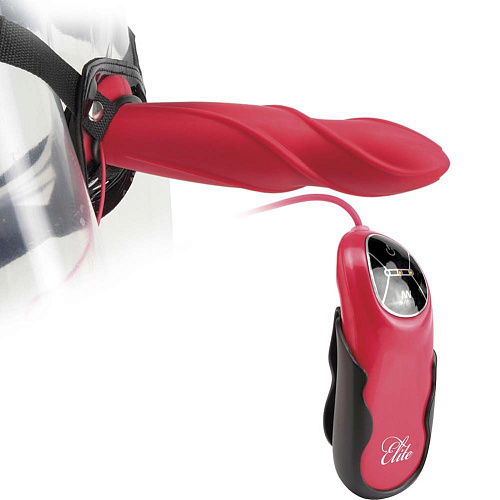 Красная вибронасадка для страпона Pipedream Fetish Fantasy Elite PD4515-15 (20,3 см)