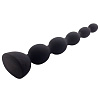 Чёрный анальный вибростимулятор с пультом ДУ Howells Anal Beads L 189024black (21,5 см)