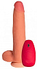 Телесный реалистичный вибратор с пультом Сумерки богов №74 3204-74 BX DD (22,5 см)