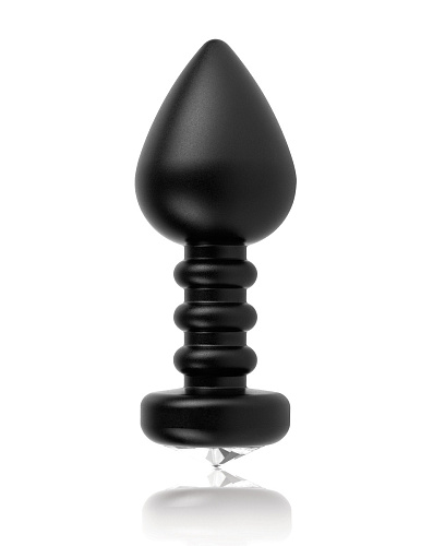 Алюминиевая чёрная анальная пробка Pipedream Luv Plug PD4451-23 (10,1 см)
