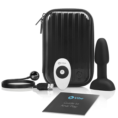 Чёрная анальная пробка с римминг-эффектом b-Vibe RIMMING PETITE BV-006-BLK (12,4 см)