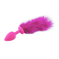 Силиконовая анальная пробка с розовым хвостом 4sexdreaM 47162
