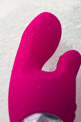 Розовый вибратор с клиторальным стимулятором ToyFa L EROINA 561002 (18 см)