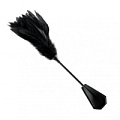 Маленький чёрный стек с пуховкой из перьев Сумерки богов 911-07 PP DD (37 см)