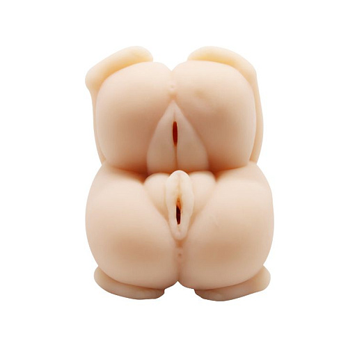 Мастурбатор телесного цвета в виде прижатых друг к другу вагин Baile Passion lady BM-009193-1