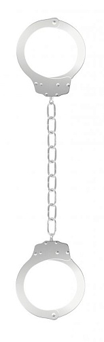 Белые металлические кандалы Shots Media BV Metal Ankle Cuffs SHT364WHT