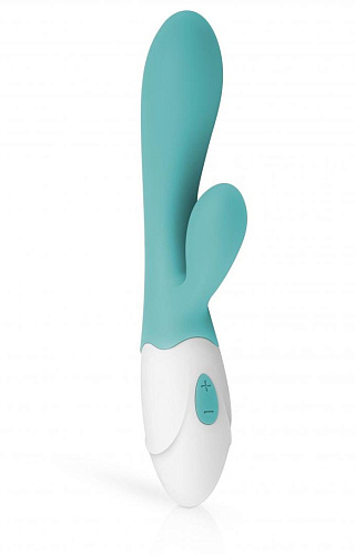 Зелёный вибратор с клиторальным отростком EDC Wholesale Blis GVO002 (20 см)