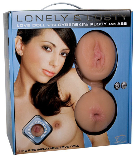 Надувная секс-кукла телесного цвета Topco Sales Lonely Lusty Inflatable Love Doll with CyberSkin Pussy  Ass 1002019