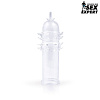 Закрытая прозрачная насадка на пенис с шипиками Bior toys SEM-55203 (12 см)
