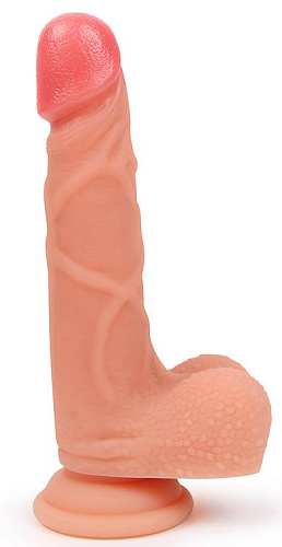 Телесный фаллоимитатор-реалистик на присоске Bior toys ER-30067
