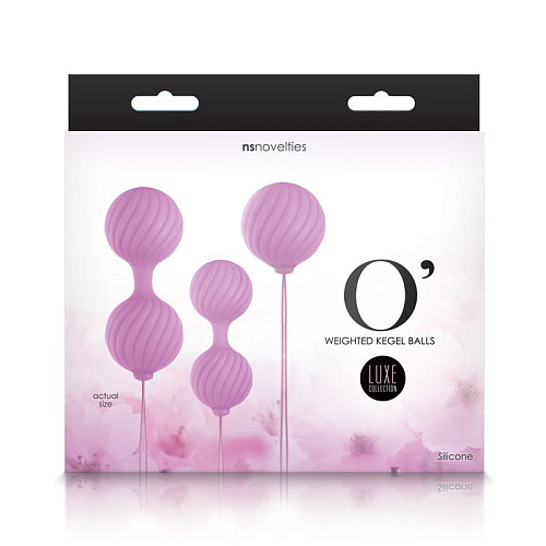 Набор розовых вагинальных шариков NS Novelties Luxe O Weighted Kegel Balls NSN-0208-24