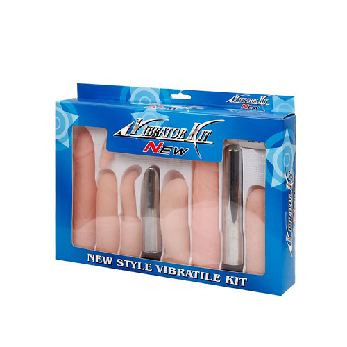 Набор из 2 вибраторов и 7 телесных насадок к ним Baile BW-012001R