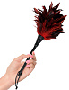 Кисточка с красно-чёрными пёрышками Pipedream FRISKY FEATHER DUSTER PD3756-15 (36 см)