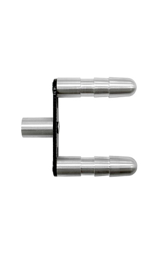 Серебристый двойной адаптер для фаллоимитаторов LoveMachines FMA0108