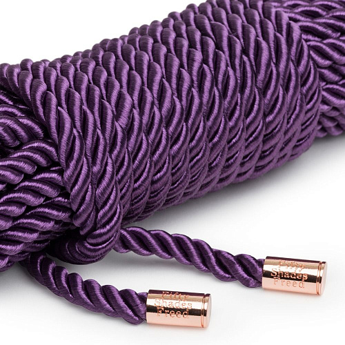 Фиолетовая веревка для связывания Fifty Shades of Grey Want to Play? 10m Silky Rope FS-69153