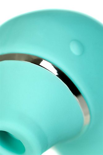 Бирюзовый вакуум-волновой стимулятор клитора с вибрацией ToyFa Dolphin 119002