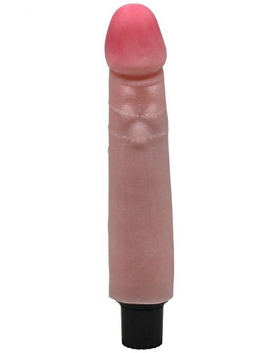 Телесный вибратор с бороздками и шишечками на стволе Eroticon 30311 (23 см)