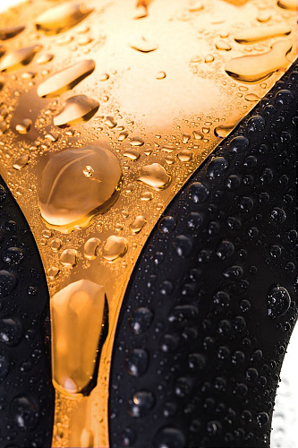 Чёрно-золотой клиторальный вибромассажёр WANAME Surf 482001