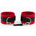 Красно-чёрные поножи на сцепке БДСМ арсенал My rules 6902-2ars