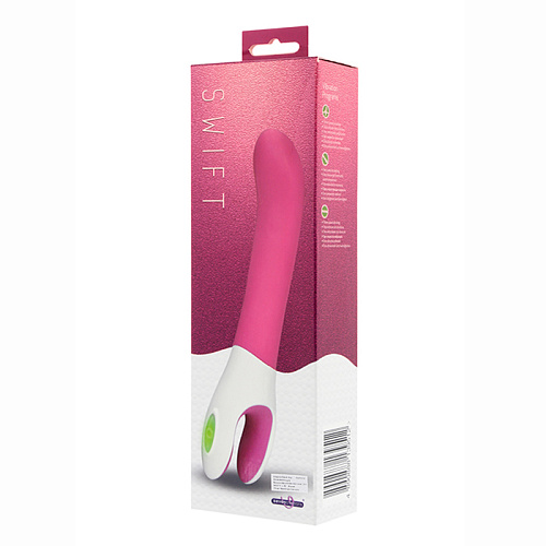 Розовый вибратор с 7 режимами вибрации Seven Creations Swift 50912 (18 см)