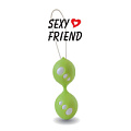 Зёленые силиконовые вагинальные шарики со шнурком Bior toys SF-70046-8