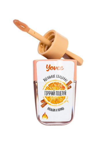 Бальзам для губ с ароматом апельсина и корицы ToyFa «Горячий поцелуй» 722702