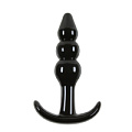 Чёрная анальная пробка NS Novelties Jelly Rancher T-Plug Ripple NSN-0451-33 (10,9 см)