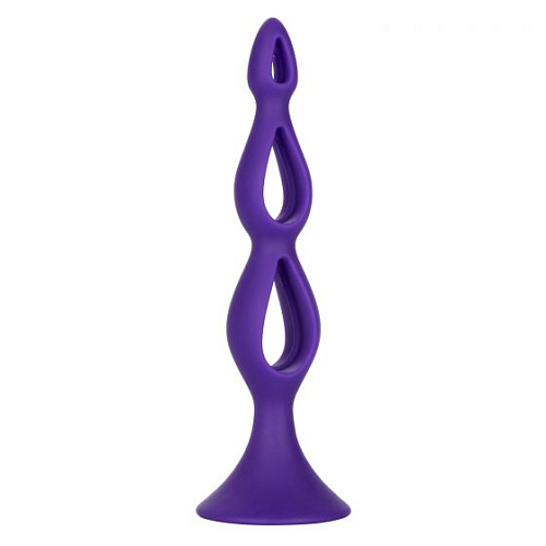 Фиолетовая анальная ёлочка California Exotic Novelties Silicone Triple Probe SE-0393-56-2 (14,5 см)