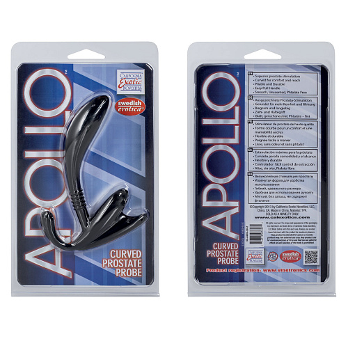 Чёрный стимулятор простаты California Exotic Novelties APOLLO CURVED SE-0409-30-2