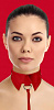 Красный кожаный воротник с поводком Shots Media BV Red OUCH! OU144RED