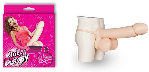Телесный надувной пенис с фиксацией NMC JOLLY BOOBY INFLATABLE PENIS 160500 (53 см)