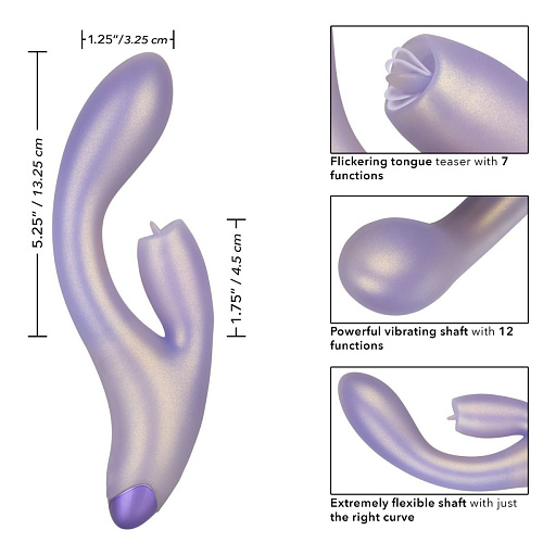 Сиреневый вибратор-кролик California Exotic Novelties GKiss SE-4415-05-3 (19 см)