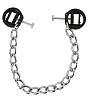 Черные зажимы на соски с серебристой цепочкой Orion Kette mit Schraubzwingen 05228130000