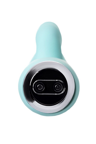 Мятный вибратор с клиторальным стимулятором JOS MILO 783029 (20 см)